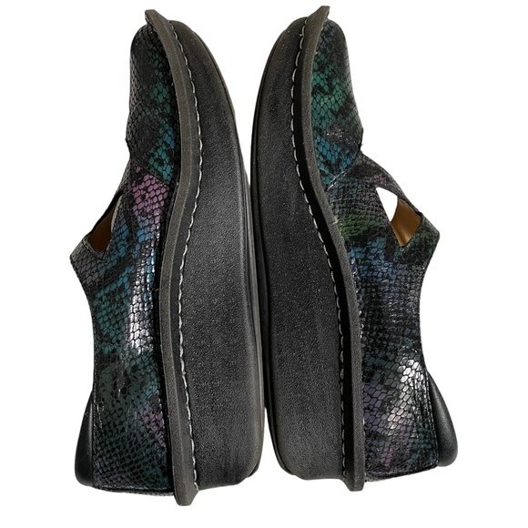 Alegria Dayna Special Serpent multi color snakeskin mary jane shoes size 6 - Picture 4 of 8
